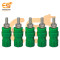 4mm 30A Green Color Female Socket Banana Connector Pack of 5